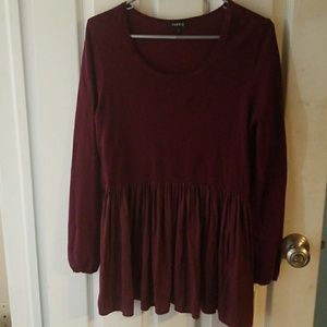 Torrid long sleeve baby doll sweater